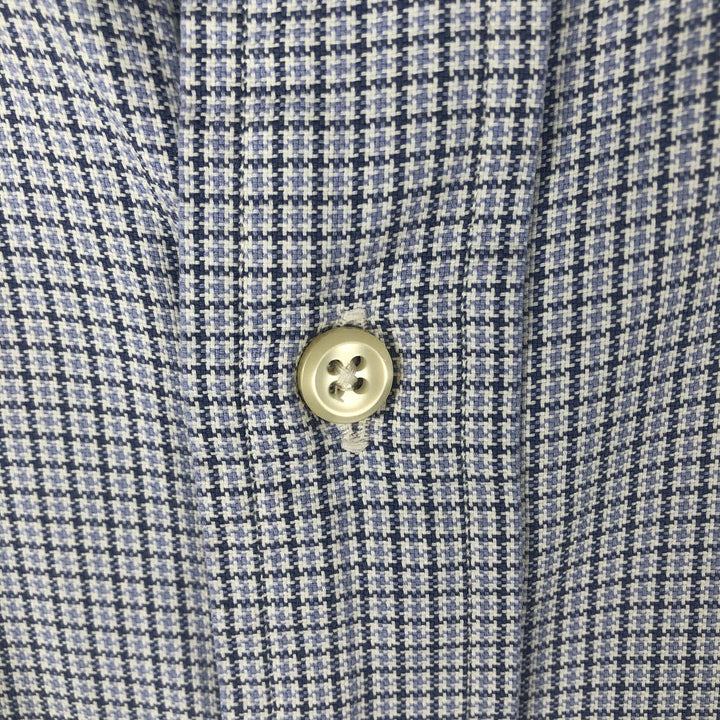Ralph Lauren YARMOUTH Long Sleeve Button Down Check Shirt Men's XL cotton Blue type light blue Vintage Second Hand