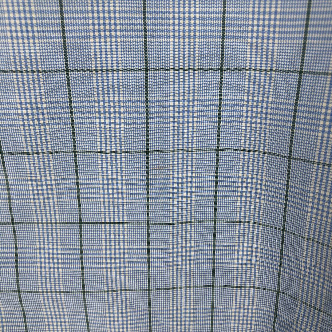 Ralph Lauren POLO by Ralph Lauren CUSTOM FIT long-sleeved button-down check shirt, men's size L cotton Blue type light blue Vintage Second Hand