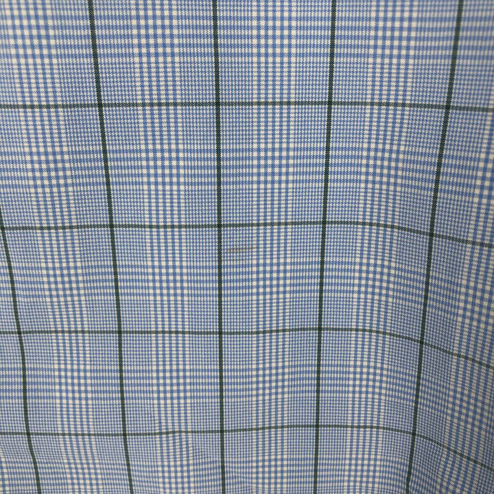 Ralph Lauren POLO by Ralph Lauren CUSTOM FIT long-sleeved button-down check shirt, men's size L cotton Blue type light blue Vintage Second Hand