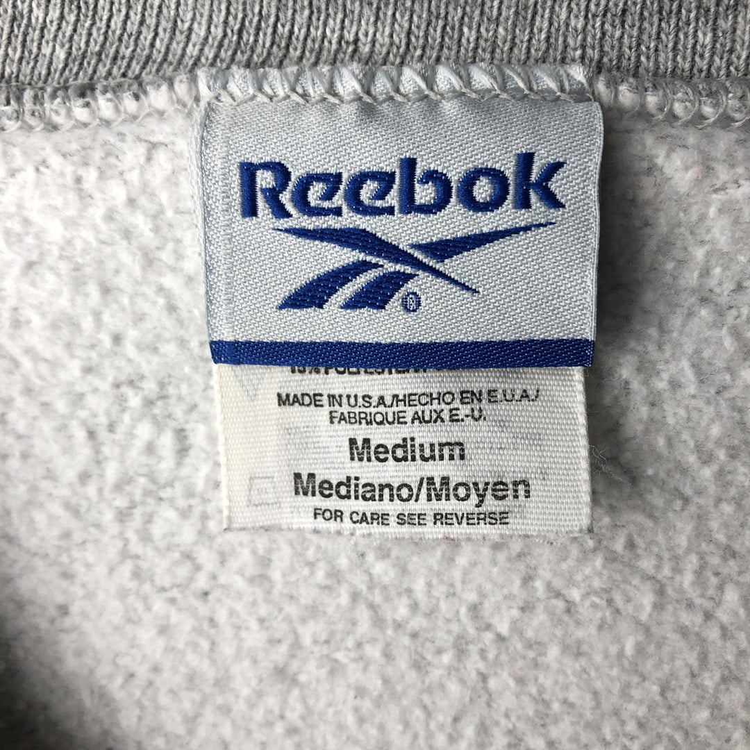 2000s~ Reebok One-Point Logo Sweatshirt, Made in USA, Men's Size M cotton gray type Vintage Second Hand