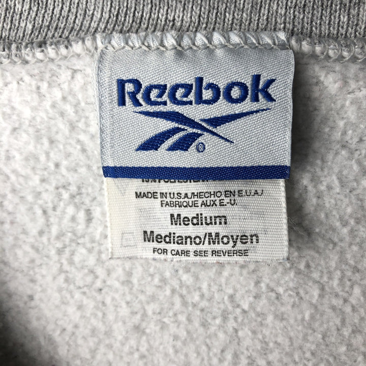 2000s~ Reebok One-Point Logo Sweatshirt, Made in USA, Men's Size M cotton gray type Vintage Second Hand