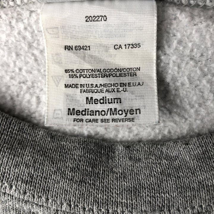 2000s~ Reebok One-Point Logo Sweatshirt, Made in USA, Men's Size M cotton gray type Vintage Second Hand