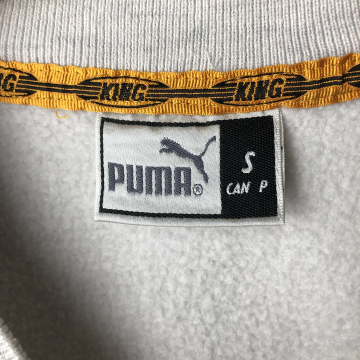 Vintage 90s-00'S Puma KING logo sweatshirt, men's size small cotton gray type Vintage Second Hand