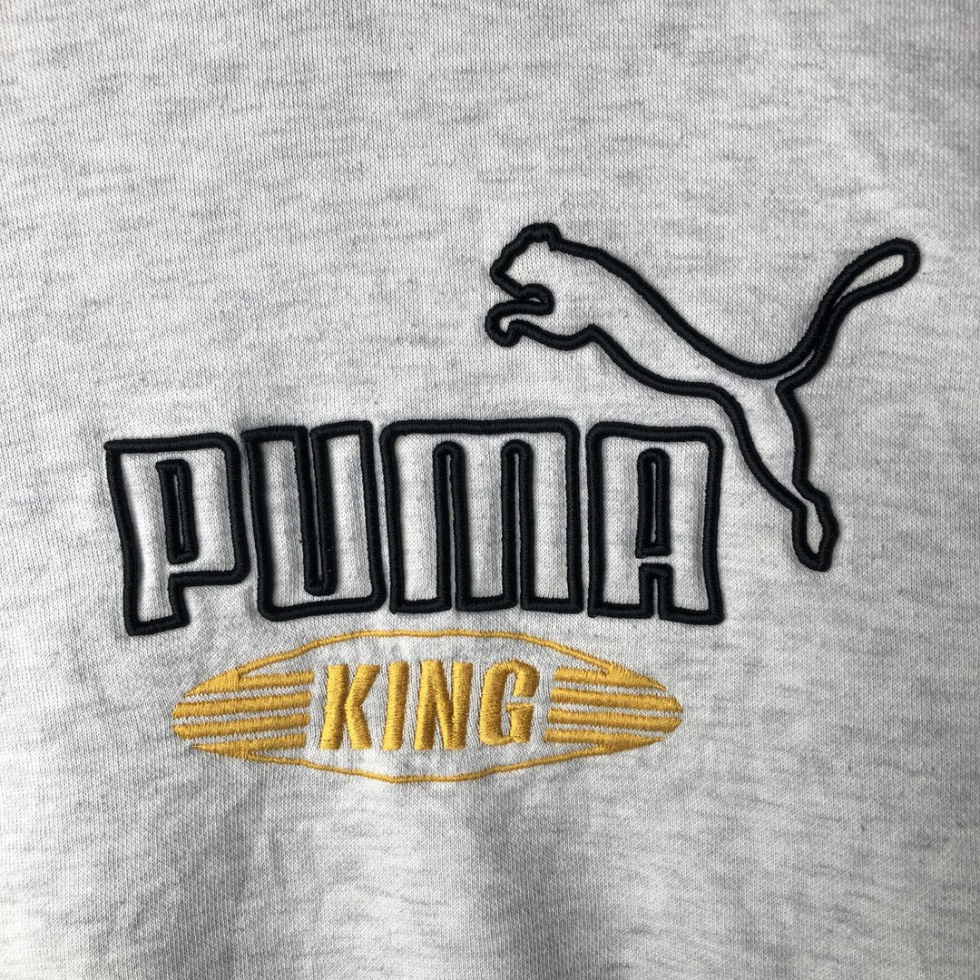 Vintage 90s-00'S Puma KING logo sweatshirt, men's size small cotton gray type Vintage Second Hand