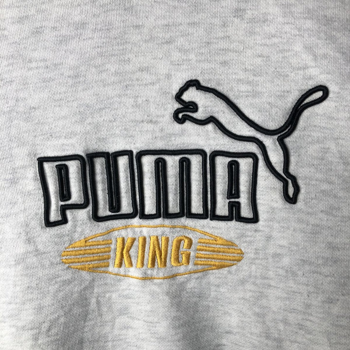 Vintage 90s-00'S Puma KING logo sweatshirt, men's size small cotton gray type Vintage Second Hand