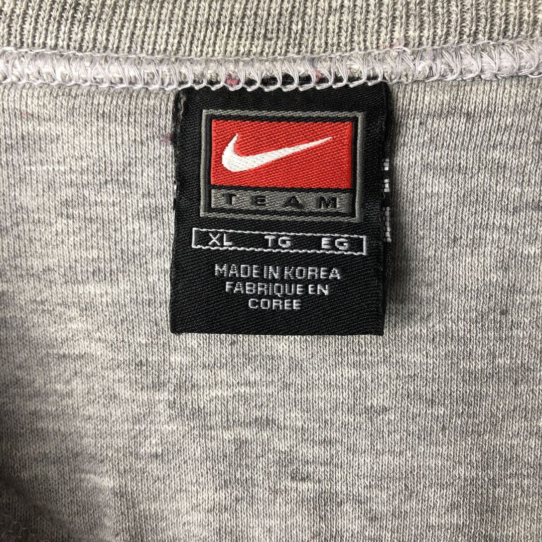 2000'S Nike Team Center Logo One-Point Logo Sweatshirt, Men's XL cotton gray type Vintage Second Hand