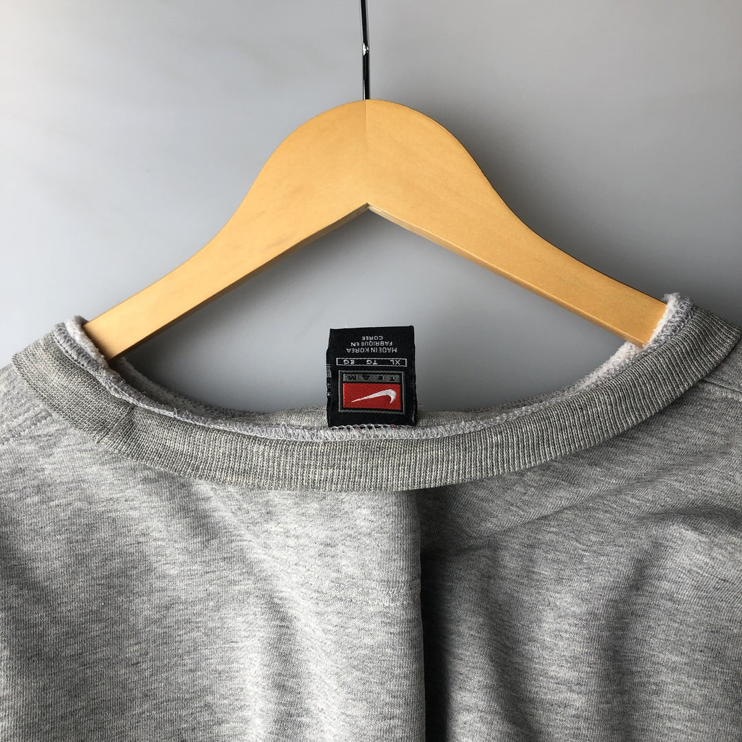 2000'S Nike Team Center Logo One-Point Logo Sweatshirt, Men's XL cotton gray type Vintage Second Hand