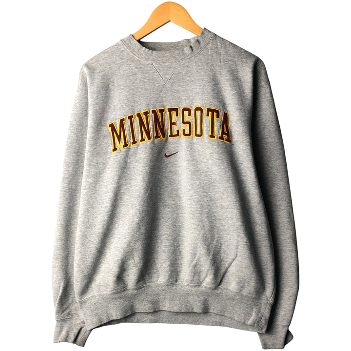 2000'S Nike Team Minnesota University of Minnesota college sweatshirt, men's size M cotton gray type Vintage Second Hand