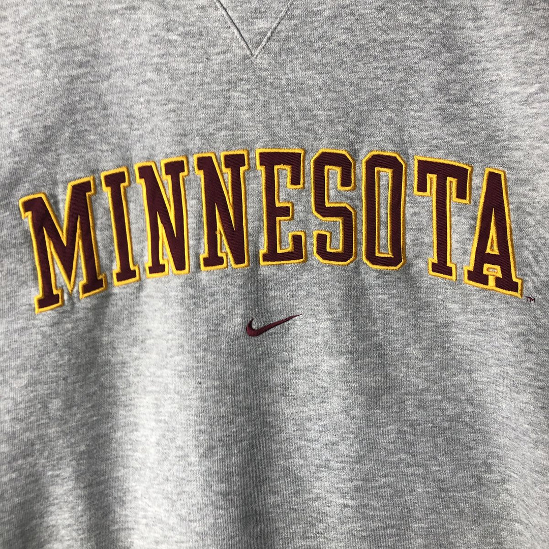 2000'S Nike Team Minnesota University of Minnesota college sweatshirt, men's size M cotton gray type Vintage Second Hand