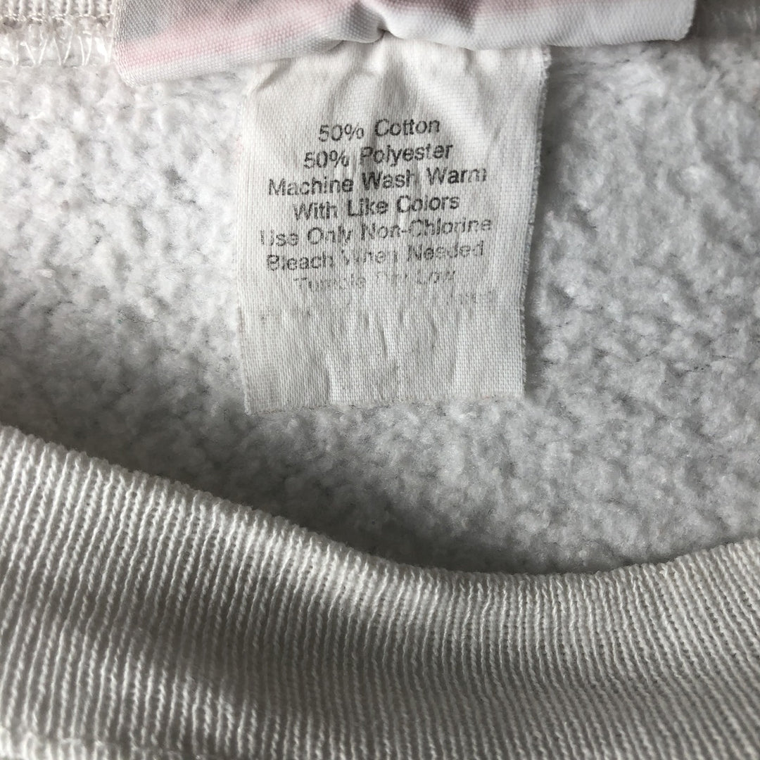 1980'S Reebok "IT'S TIME TO PLAY" Tricolor Print Sweatshirt, Made in USA, Men's Size L cotton white type Vintage Second Hand