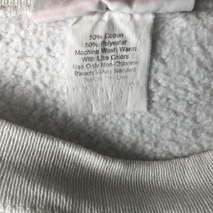 1980'S Reebok "IT'S TIME TO PLAY" Tricolor Print Sweatshirt, Made in USA, Men's Size L cotton white type Vintage Second Hand