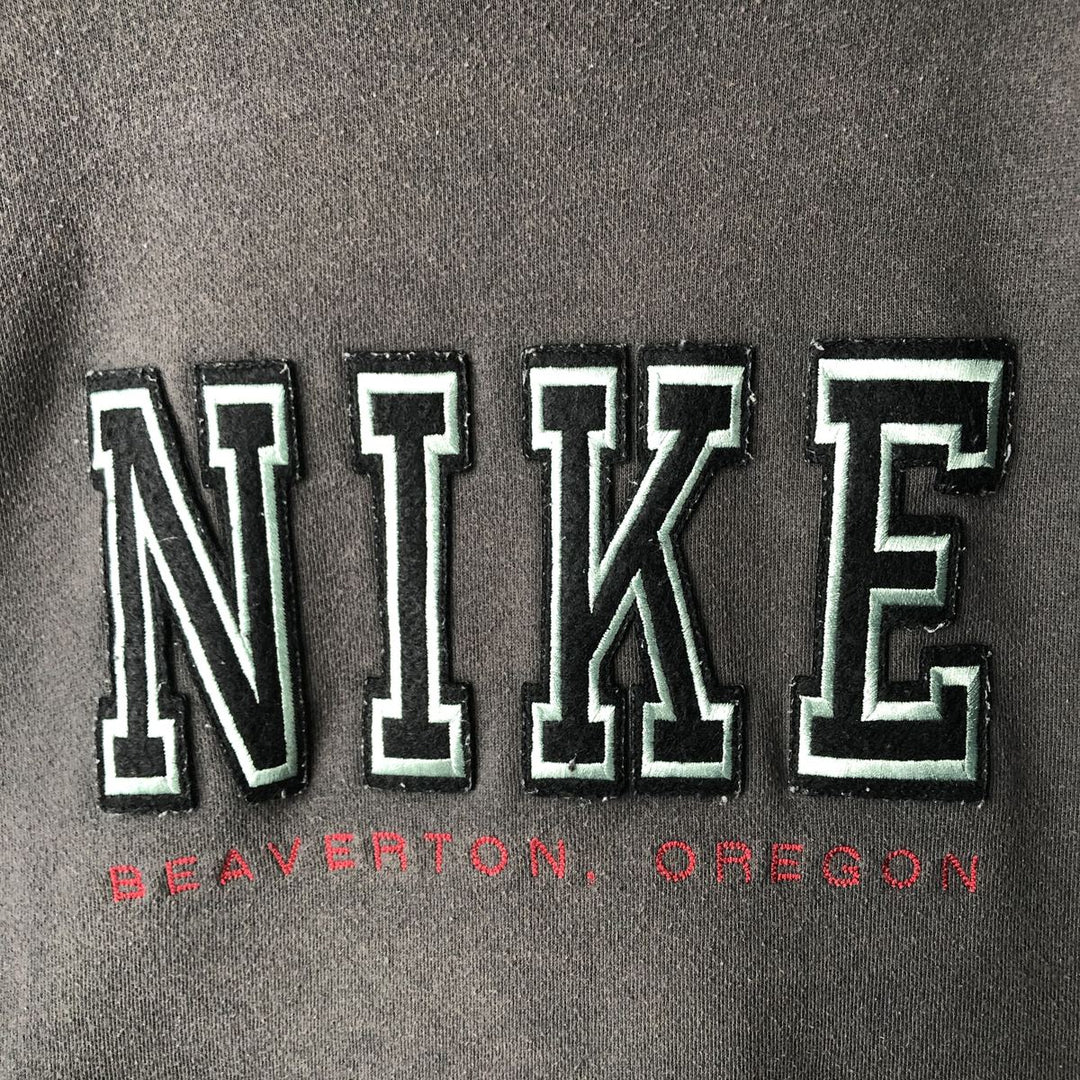 Vintage 90'S Nike silver tag mock neck logo sweatshirt, size L, men's cotton Charcoal Vintage Second Hand