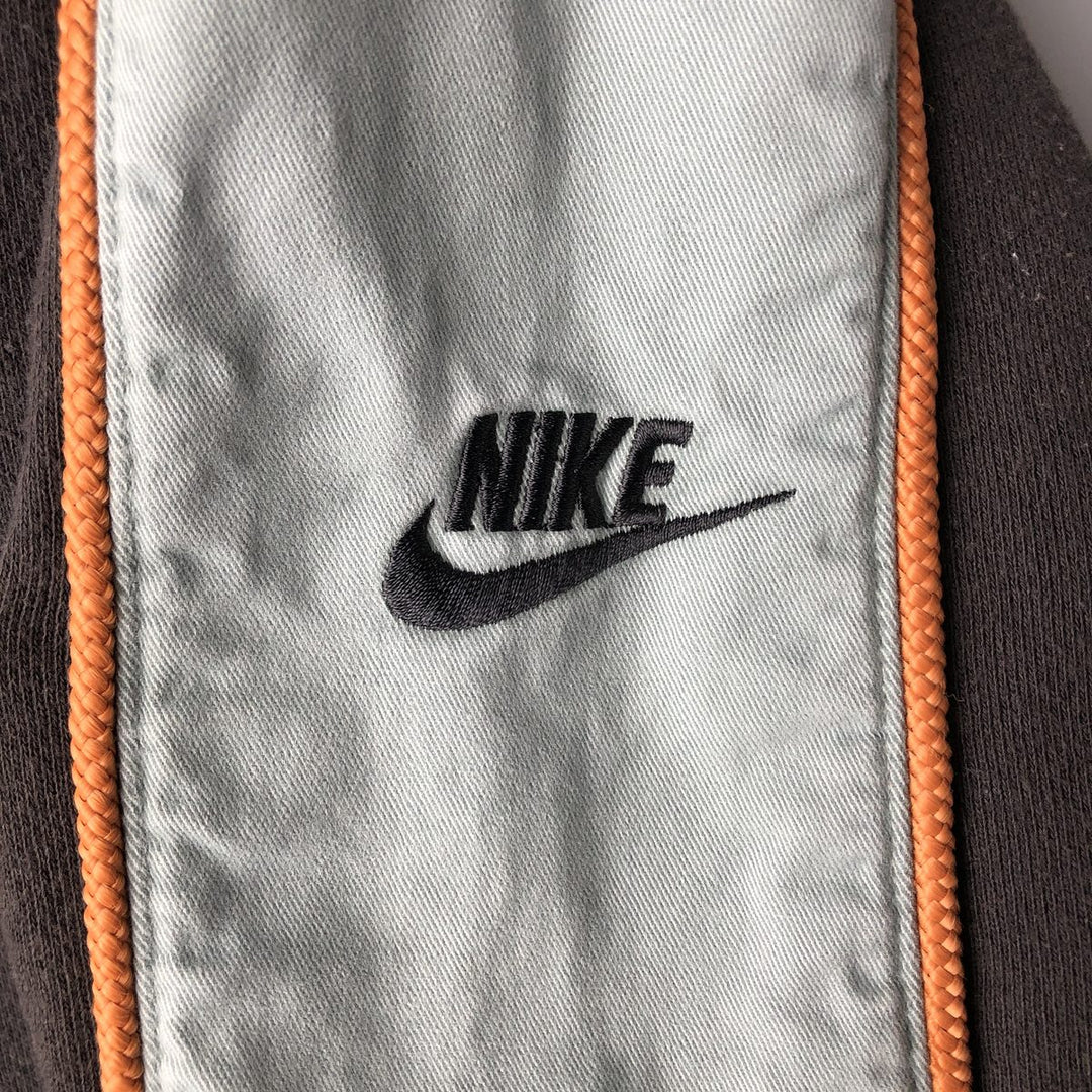 Vintage 90'S Nike silver tag mock neck logo sweatshirt, size L, men's cotton Charcoal Vintage Second Hand