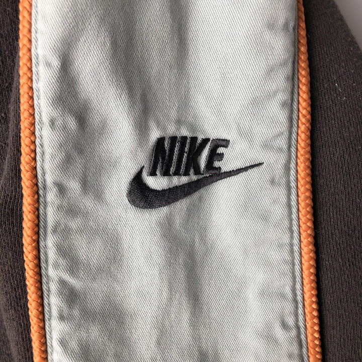 Vintage 90'S Nike silver tag mock neck logo sweatshirt, size L, men's cotton Charcoal Vintage Second Hand