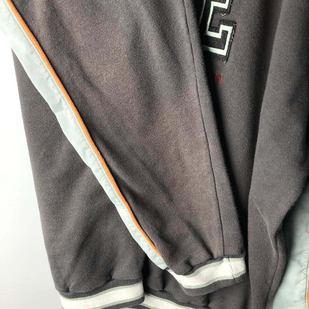 Vintage 90'S Nike silver tag mock neck logo sweatshirt, size L, men's cotton Charcoal Vintage Second Hand