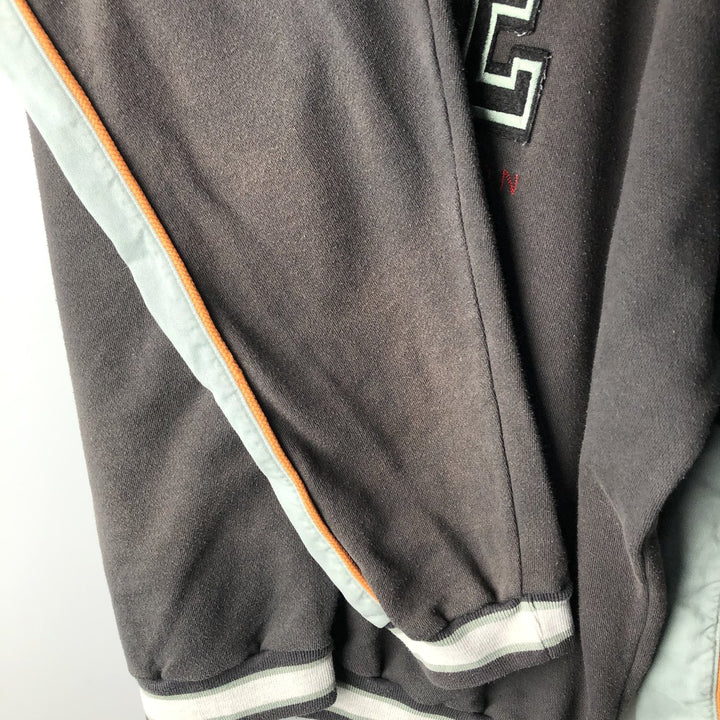 Vintage 90'S Nike silver tag mock neck logo sweatshirt, size L, men's cotton Charcoal Vintage Second Hand