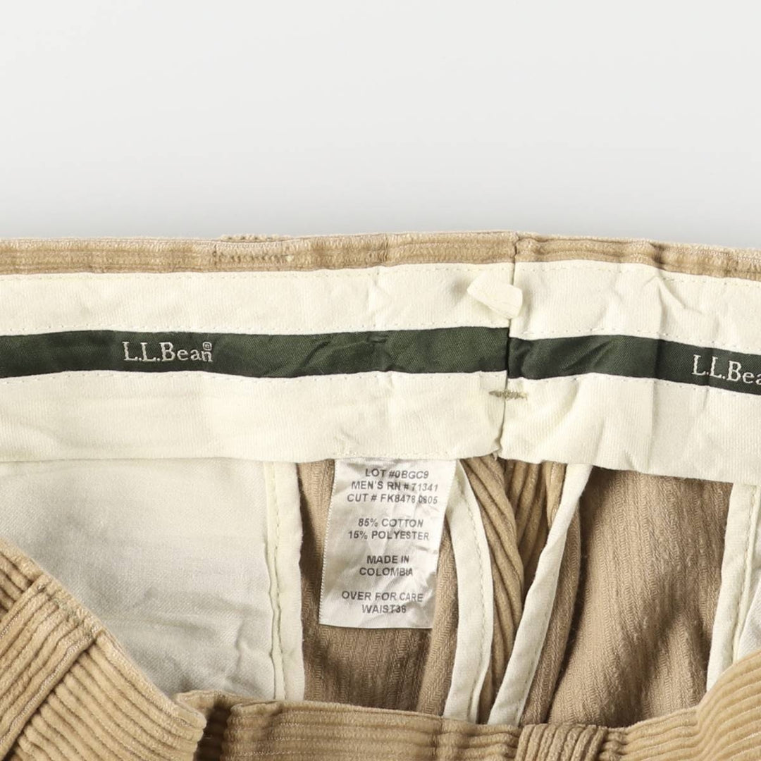 LLBean Corduroy Pants for Men, Size W37 cotton Beige type Vintage Second Hand