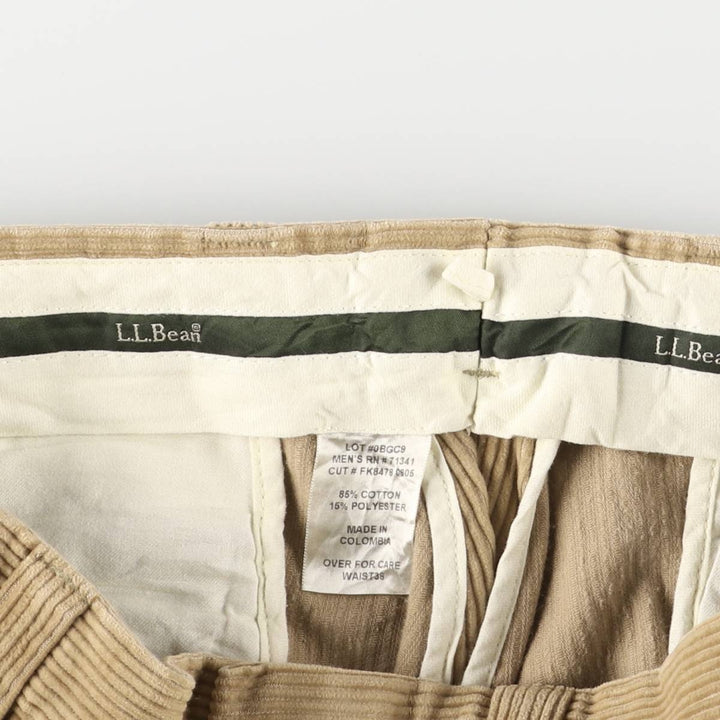 LLBean Corduroy Pants for Men, Size W37 cotton Beige type Vintage Second Hand