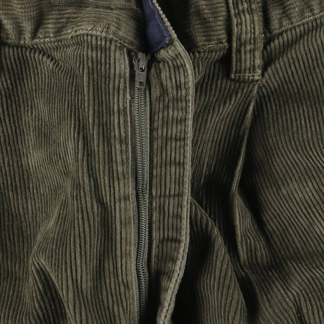 2000'S Tommy Hilfiger Two-pleat Corduroy Pants Men's Size W34 cotton Khaki type Vintage Second Hand
