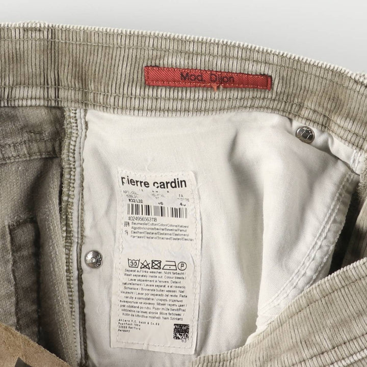 Pierre Cardin JEANS corduroy pants for men, size W32 cotton Khaki type Vintage Second Hand