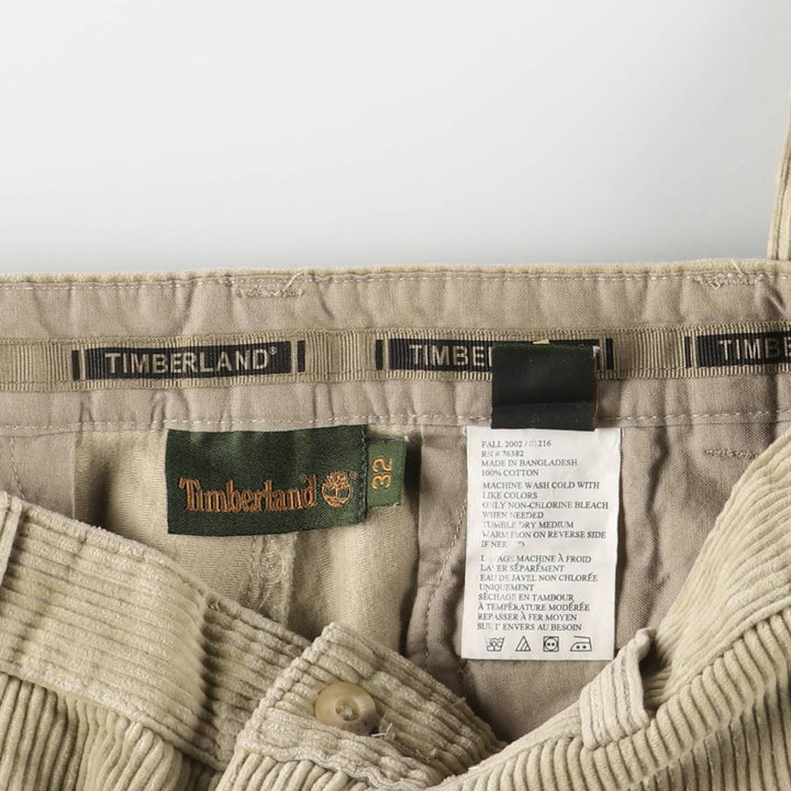 Vintage 90s-00'S Timberland corduroy pants, men's size W32. cotton Beige type Vintage Second Hand