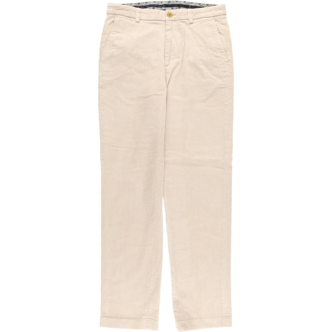 Brooks Brothers Clark Fit Wide Ribbed Corduroy Pants, Men's, Size 34 cotton ivory Vintage Second Hand