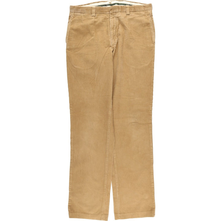 LLBean Wide Ribbed Corduroy Pants, Men's, Vintage, Size W35 cotton Khaki type beige Vintage Second Hand