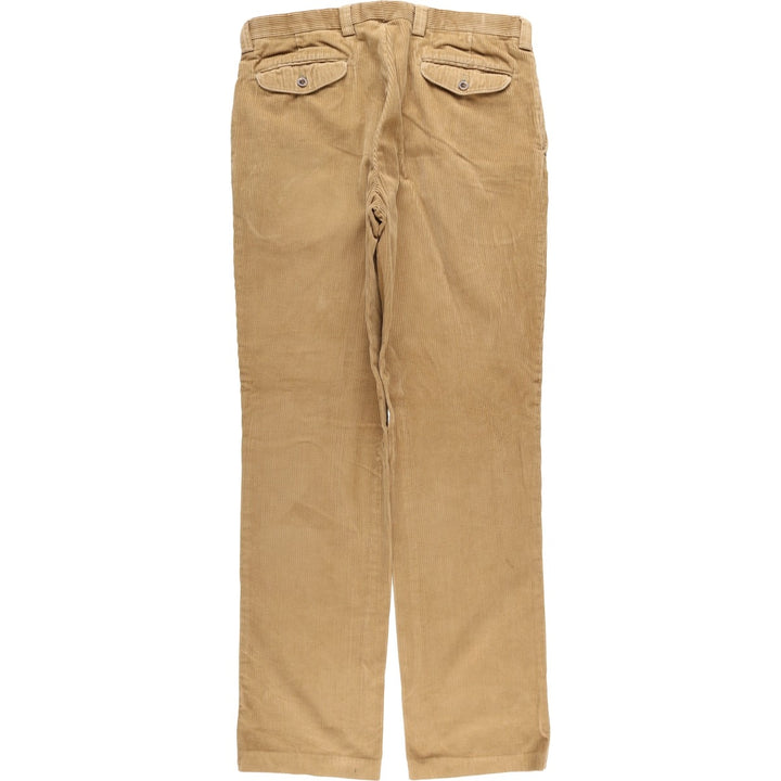 LLBean Wide Ribbed Corduroy Pants, Men's, Vintage, Size W35 cotton Khaki type beige Vintage Second Hand
