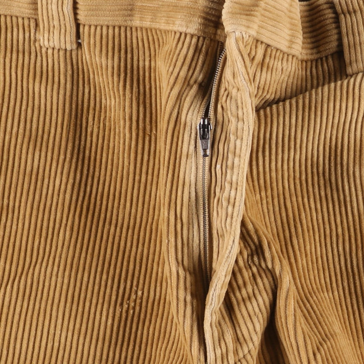 LLBean Wide Ribbed Corduroy Pants, Men's, Vintage, Size W35 cotton Khaki type beige Vintage Second Hand