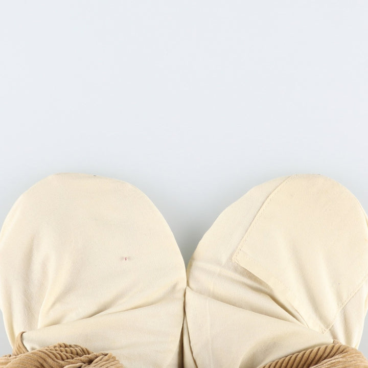 LLBean Wide Ribbed Corduroy Pants, Men's, Vintage, Size W35 cotton Khaki type beige Vintage Second Hand