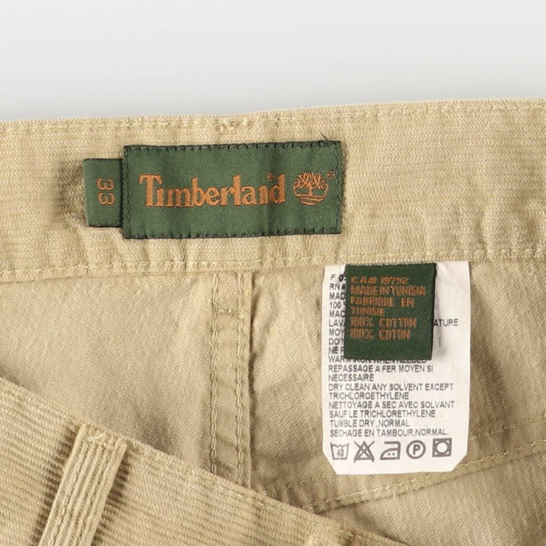 Vintage 90s-00'S Timberland corduroy pants, men's size W32. cotton Beige type Vintage Second Hand