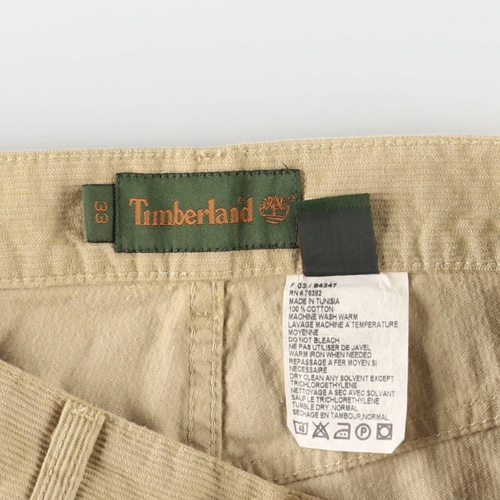 Vintage 90s-00'S Timberland corduroy pants, men's size W32. cotton Beige type Vintage Second Hand