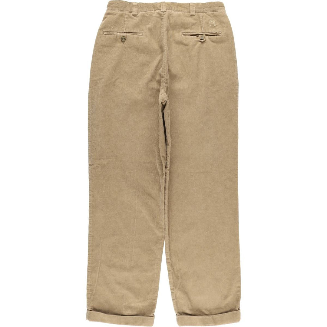 2000'S Tommy Hilfiger Two-pleat Corduroy Pants Men's Size W32 unclear Beige type Vintage Second Hand