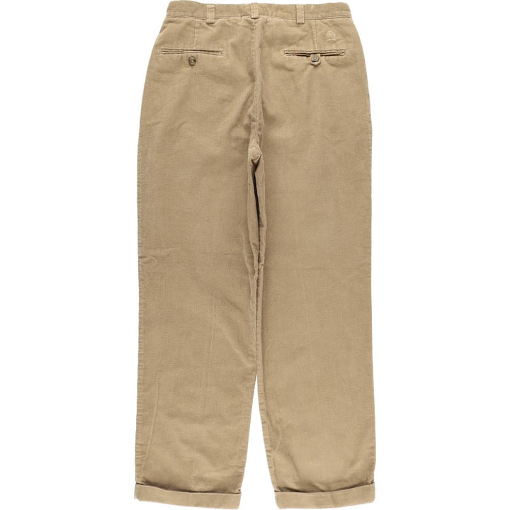 2000'S Tommy Hilfiger Two-pleat Corduroy Pants Men's Size W32 unclear Beige type Vintage Second Hand