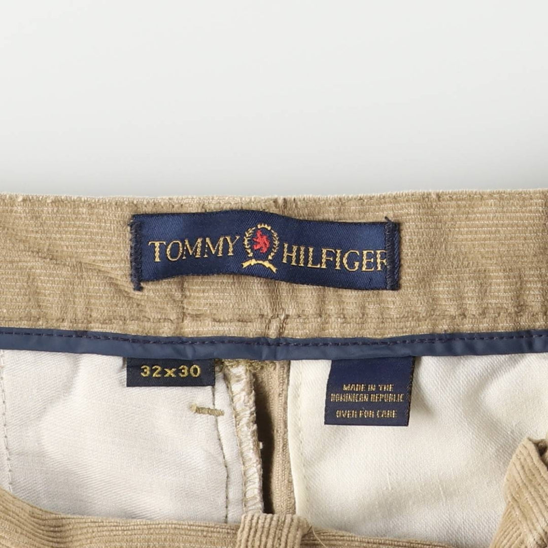 2000'S Tommy Hilfiger Two-pleat Corduroy Pants Men's Size W32 unclear Beige type Vintage Second Hand
