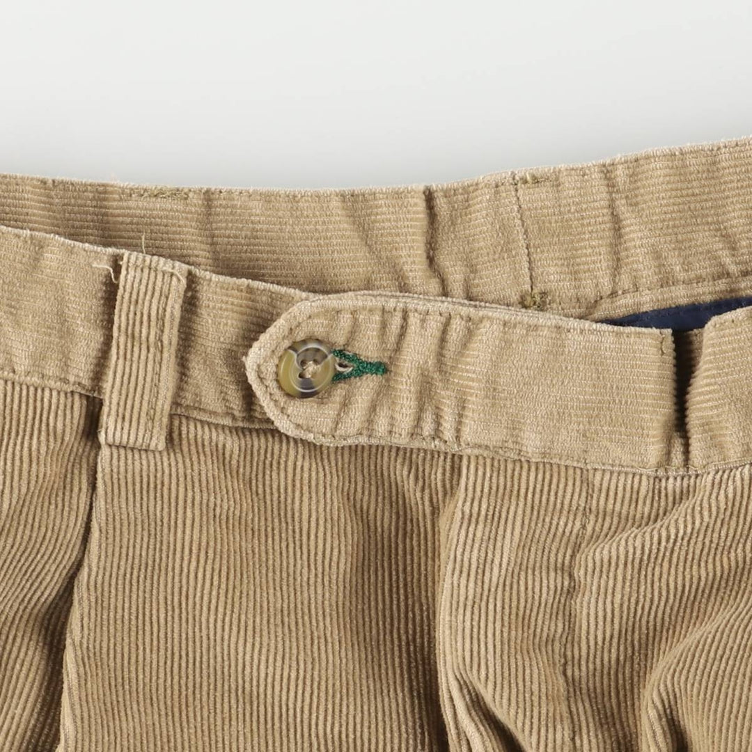 2000'S Tommy Hilfiger Two-pleat Corduroy Pants Men's Size W32 unclear Beige type Vintage Second Hand
