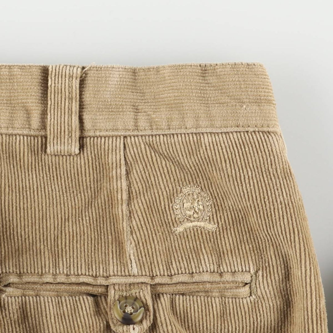 2000'S Tommy Hilfiger Two-pleat Corduroy Pants Men's Size W32 unclear Beige type Vintage Second Hand