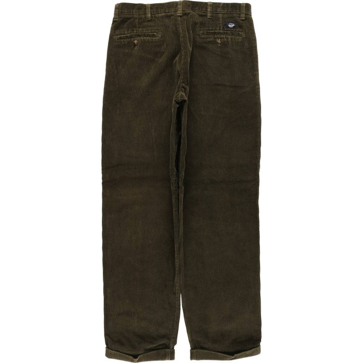 90'S Dockers Khakis Relaxed Fit Two-Pleated Corduroy Pants, Men's, Vintage, Size 34 cotton Green type dark green Vintage Second Hand
