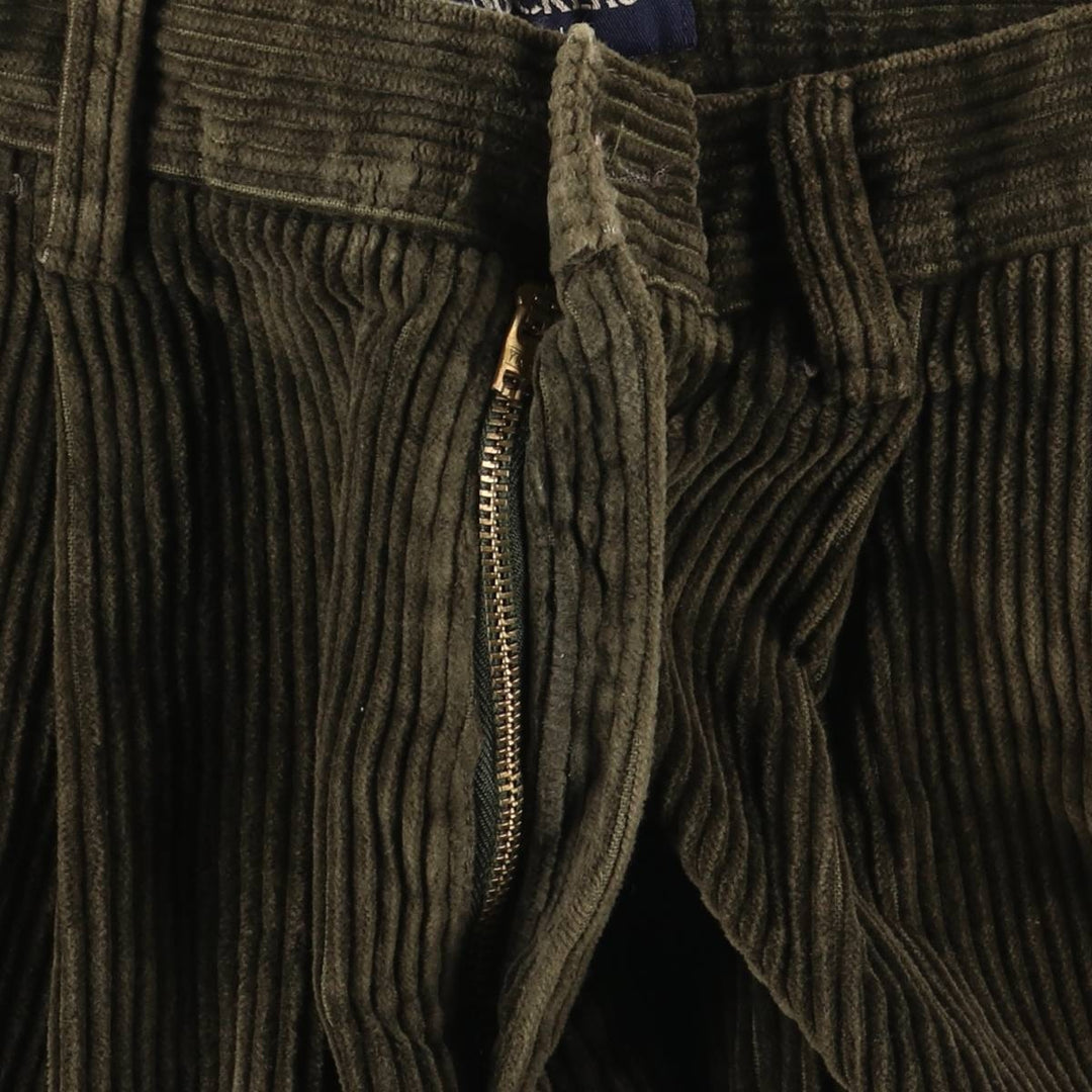 90'S Dockers Khakis Relaxed Fit Two-Pleated Corduroy Pants, Men's, Vintage, Size 34 cotton Green type dark green Vintage Second Hand