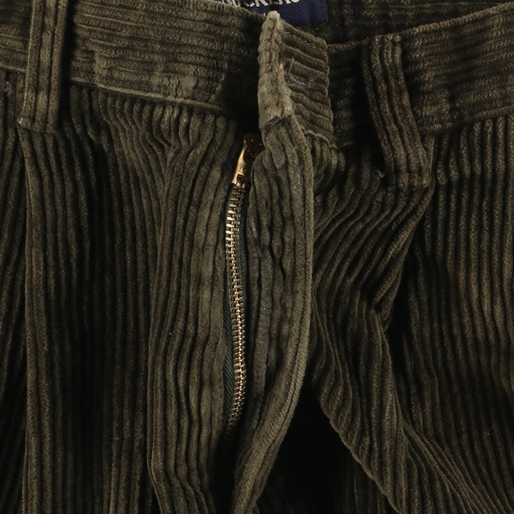 90'S Dockers Khakis Relaxed Fit Two-Pleated Corduroy Pants, Men's, Vintage, Size 34 cotton Green type dark green Vintage Second Hand