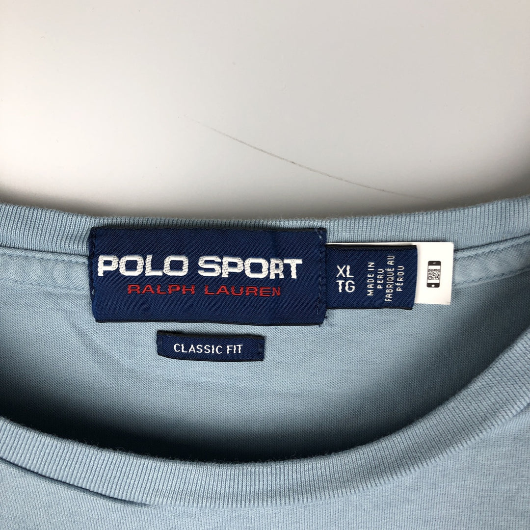 Vintage Ralph Lauren Polo Sport Men's XL cotton Blue type light blue Vintage Second Hand