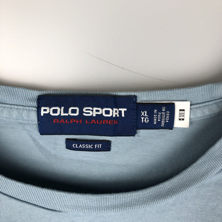 Vintage Ralph Lauren Polo Sport Men's XL cotton Blue type light blue Vintage Second Hand