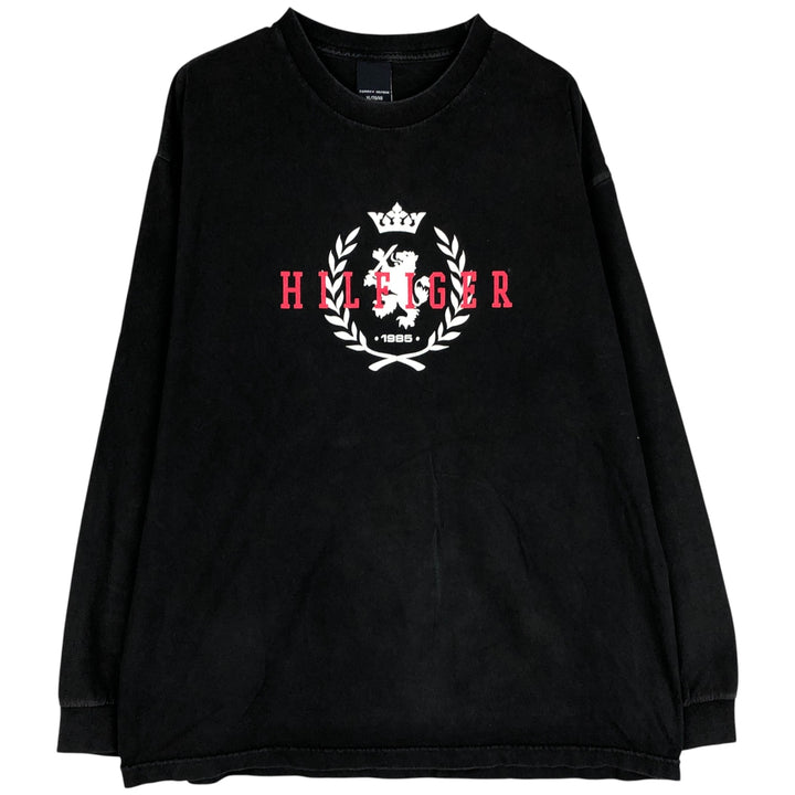 Tommy Hilfiger long-sleeved T-shirt, men's size XL cotton black type Vintage Second Hand