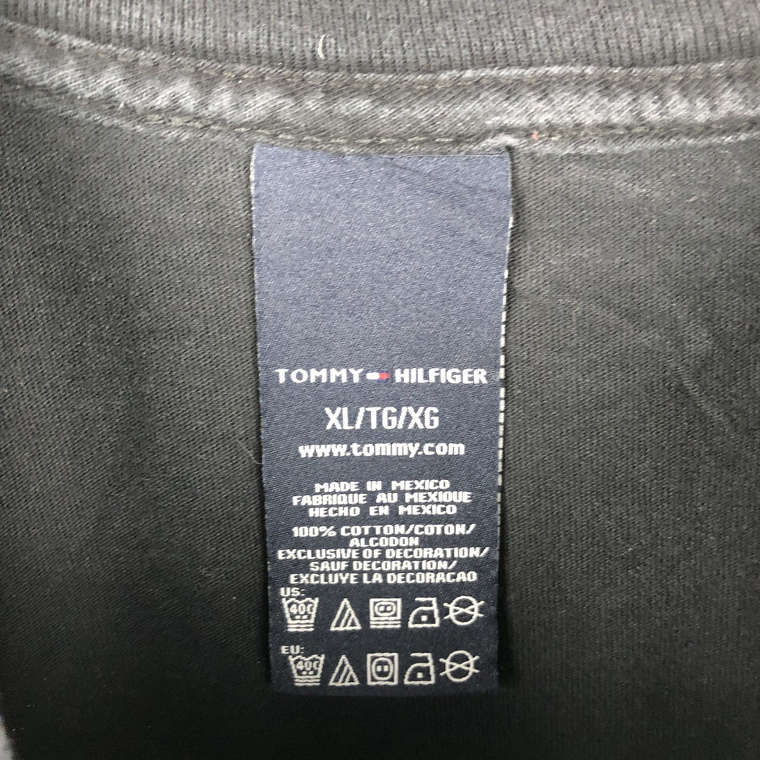 Tommy Hilfiger long-sleeved T-shirt, men's size XL cotton black type Vintage Second Hand