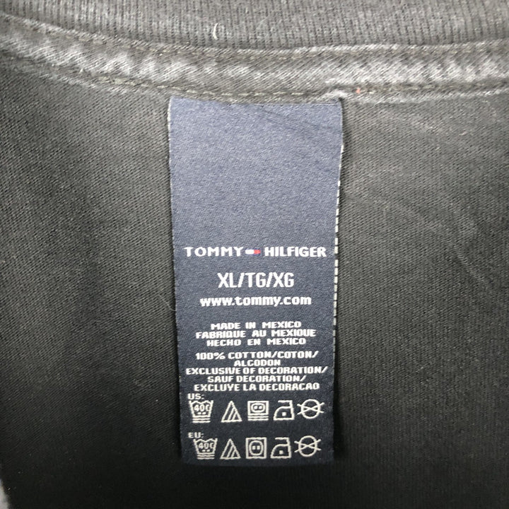 Tommy Hilfiger long-sleeved T-shirt, men's size XL cotton black type Vintage Second Hand