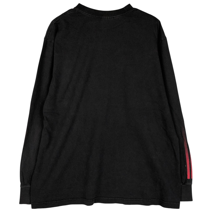 Adidas long-sleeved T-shirt, men's size L cotton black type Vintage Second Hand