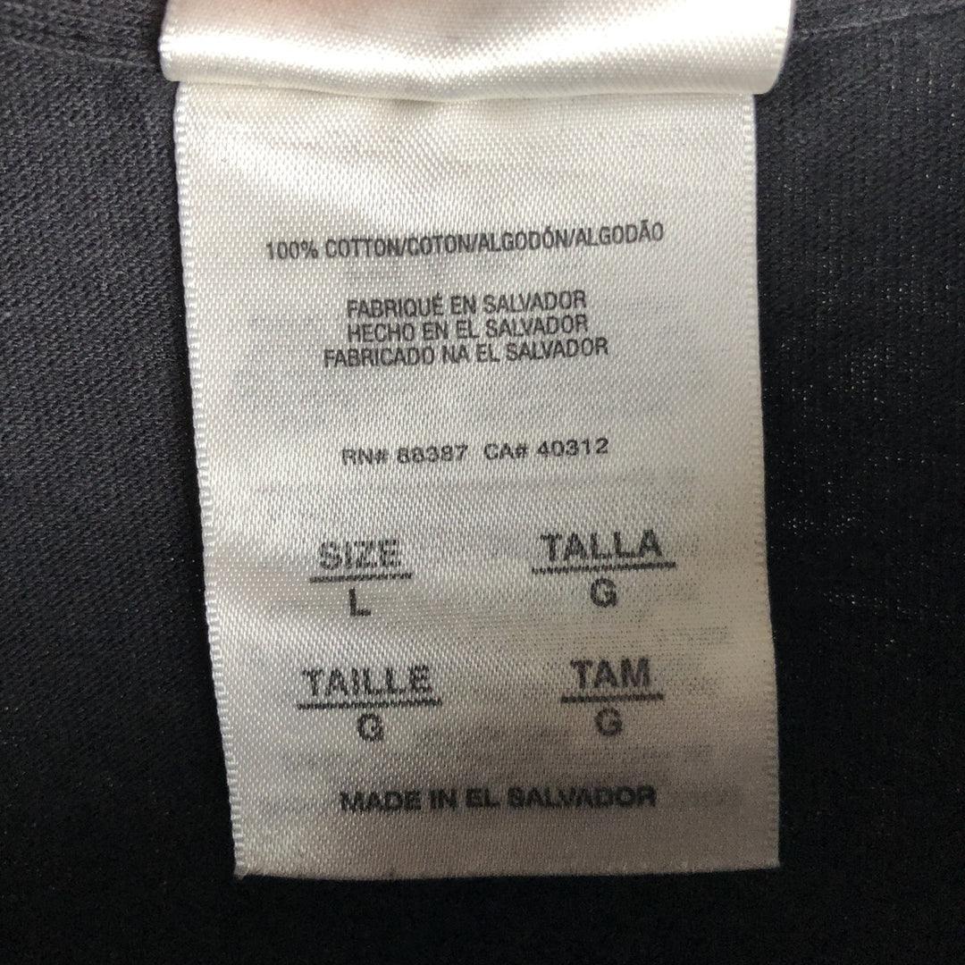 Adidas long-sleeved T-shirt, men's size L cotton black type Vintage Second Hand