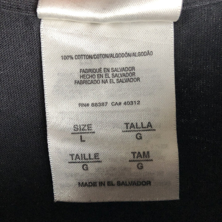Adidas long-sleeved T-shirt, men's size L cotton black type Vintage Second Hand