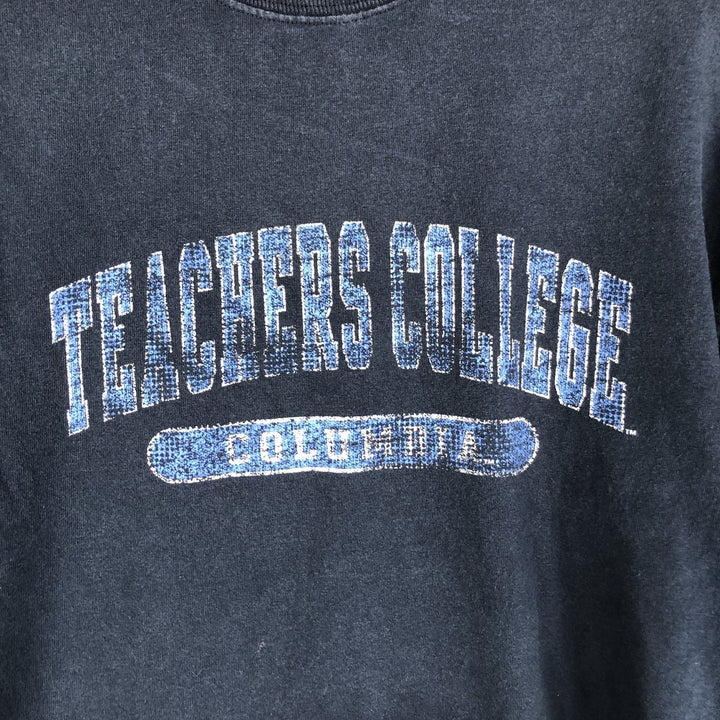 Champion Authentic Athletic Apparel College Long Sleeve T-Shirt, Men's Size Medium cotton navy blue type Vintage Second Hand