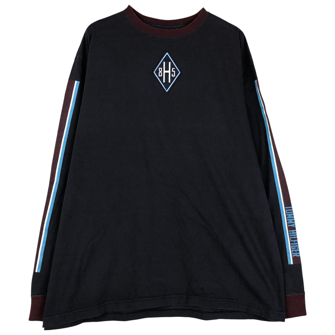 Tommy Hilfiger long-sleeved T-shirt, men's size XL cotton navy blue type Vintage Second Hand